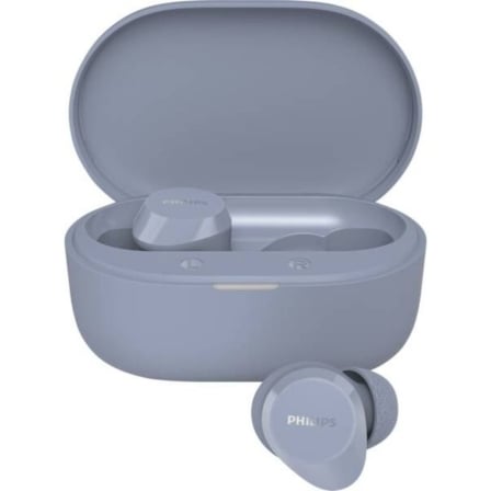Auriculares Bluetooth Philips TAT1300LB con estuche de carga/ Autonomía 6h/ Azules